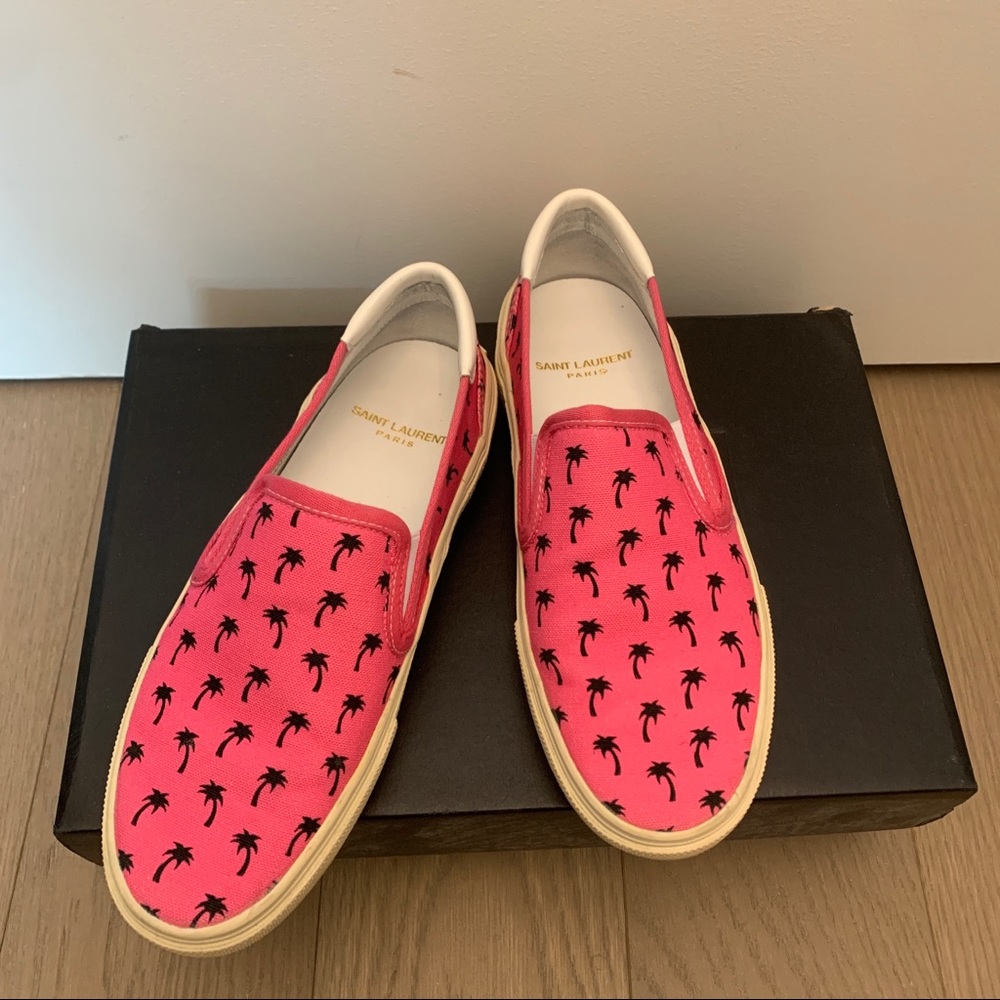 Pink Saint Laurent slip on size 35